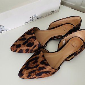 "A New Day" Leopard Print Ballet Flats Size 7 Wide